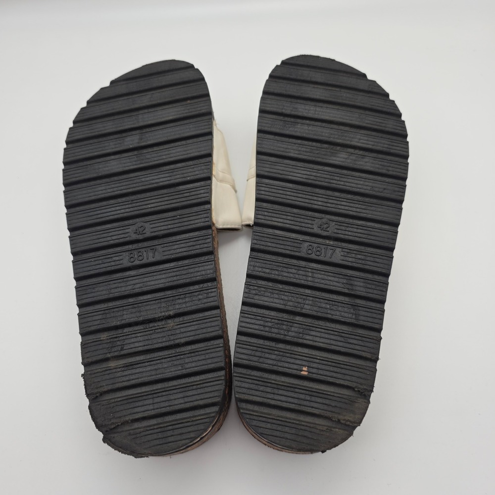 Alexis Bendel‎ White Chain Detail Slide Sandals Comfort Size 11 - Picture 9 of 9